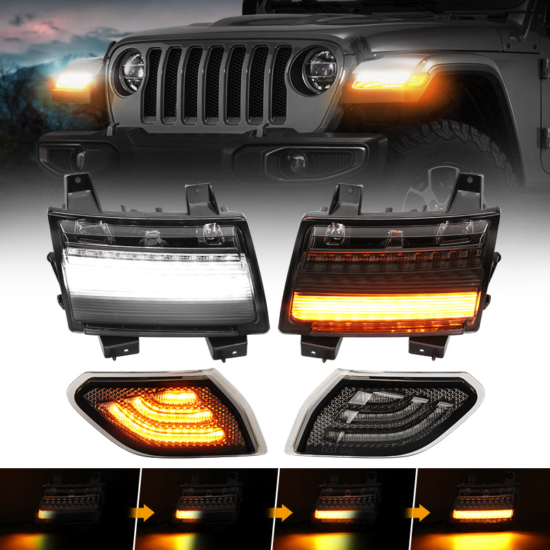 Jeep Wrangler JL  Gladiator JT LED Turn Signals  Side Marker Lights Combo