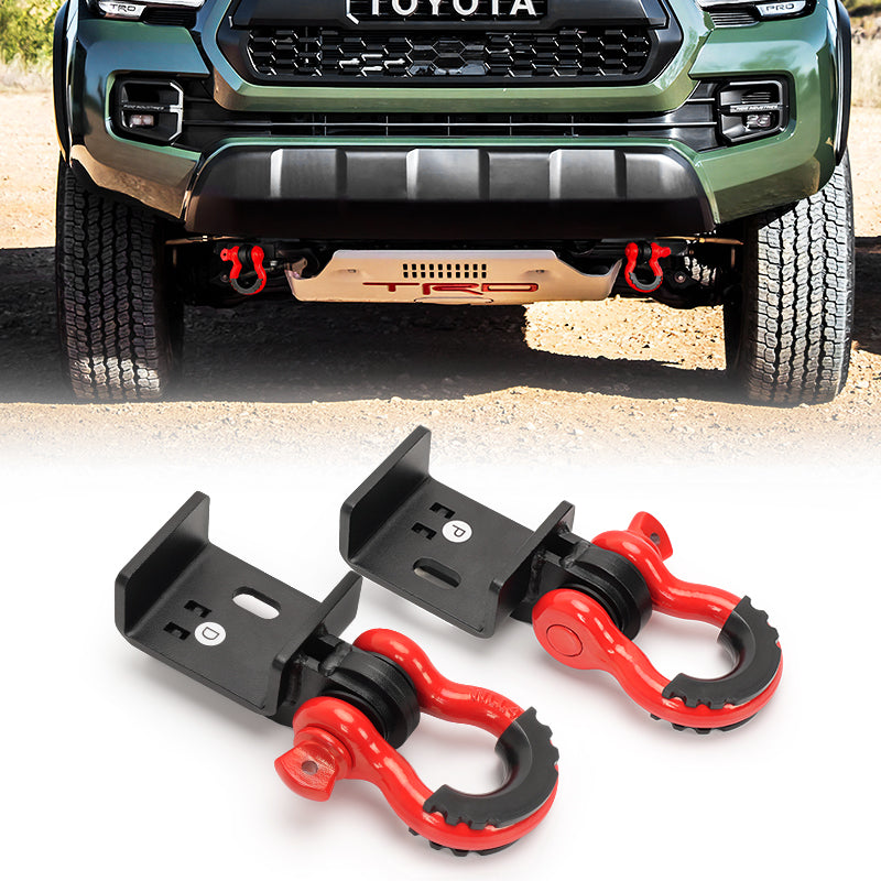 2009-Later Toyota Tacoma Front Demon Tow Hook Bracket with 3/4 inch Shackles