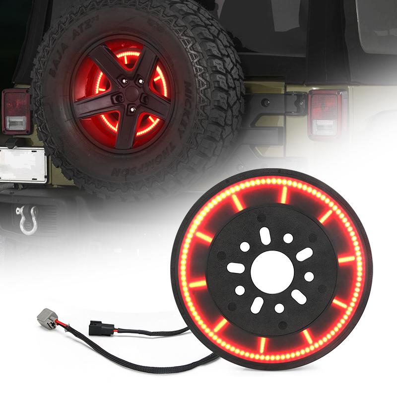 Plug N Play Jeep Wrangler JK 3rd Spare Tire LED Brake Light