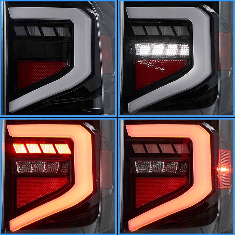 LED Tail Lights Assembly with Dynamic Animation for 2014-2018 Chevrolet Silverado 1500 2500HD 3500HD