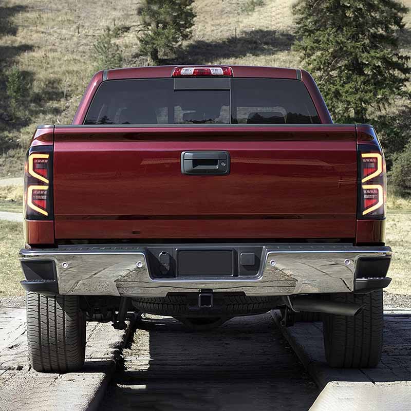 LED Tail Lights Assembly with Dynamic Animation for 2014-2018 Chevrolet Silverado 1500 2500HD 3500HD