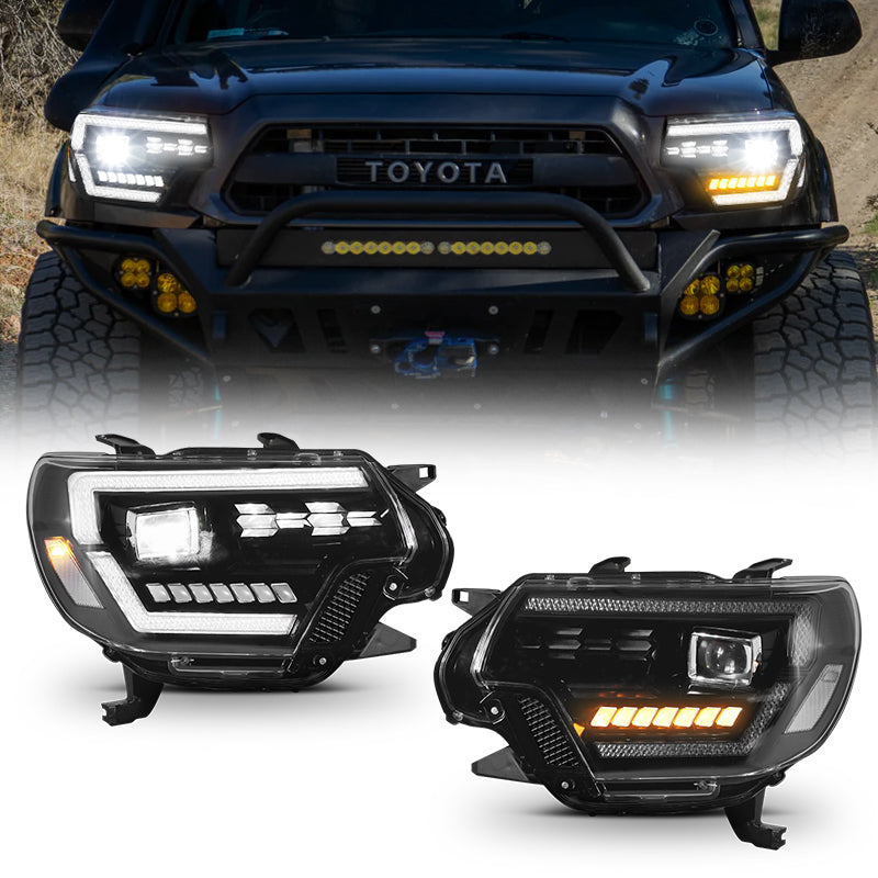 LED Projector Headlights for Toyota Tacoma 2012-2015 2nd Gen w/Dynamic DRL