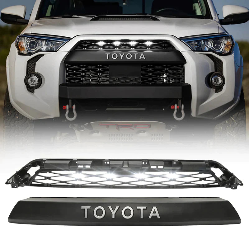 Combo de luces Raptor y parrilla delantera estilo TRD PRO para Toyota 4Runner 2020 y posteriores