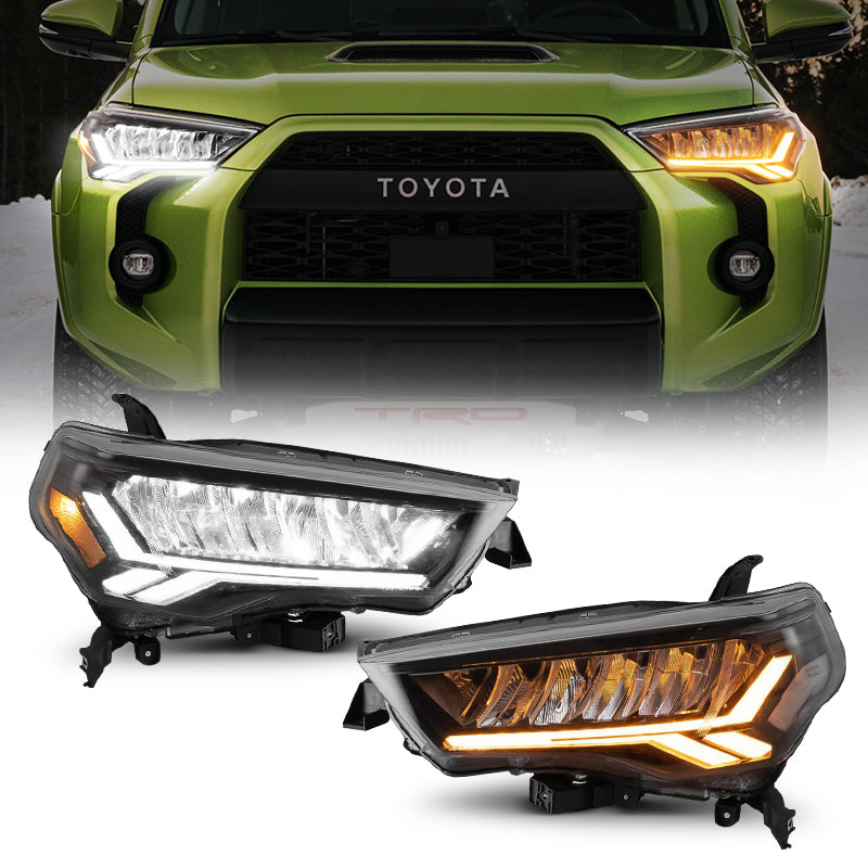 Faro LED estilo dientes de tiburón con DRL dinámico para Toyota 4Runner 2014-2023