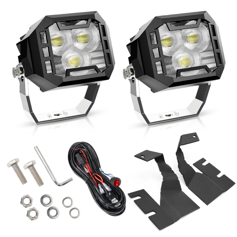 3 Inch LED Work Lights with Bracket for 2014-2021 Toyota Tundra | Horizon Series