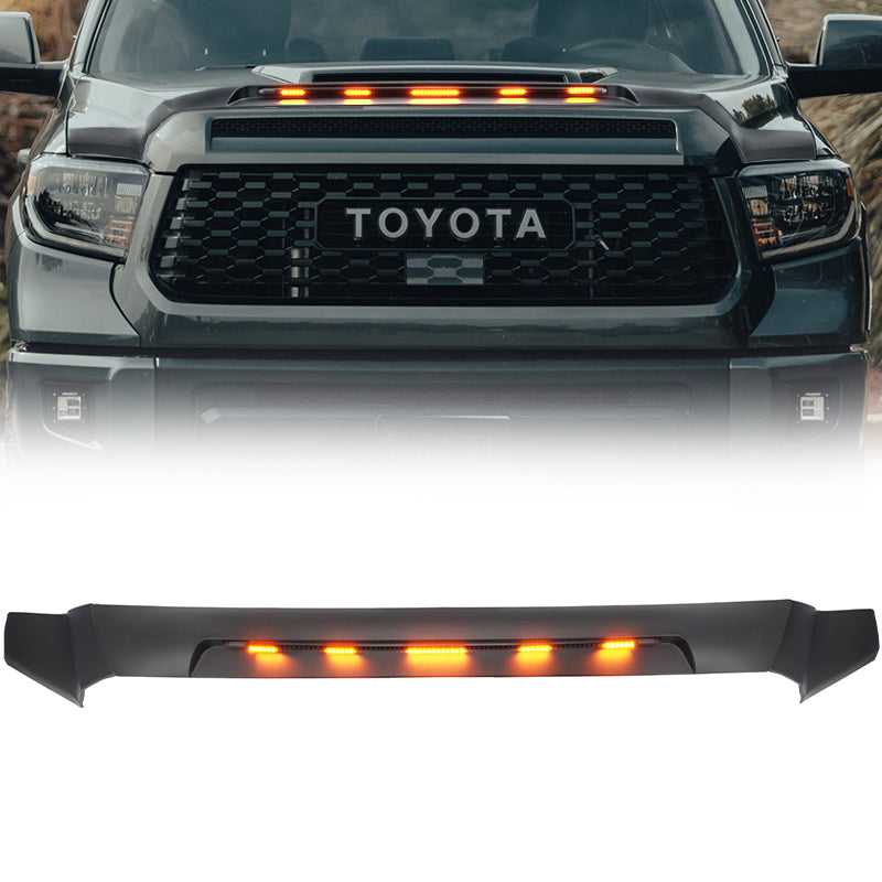 Hood Protector with Amber Turn Signal Lights for 2014-2021 Toyota Tundra