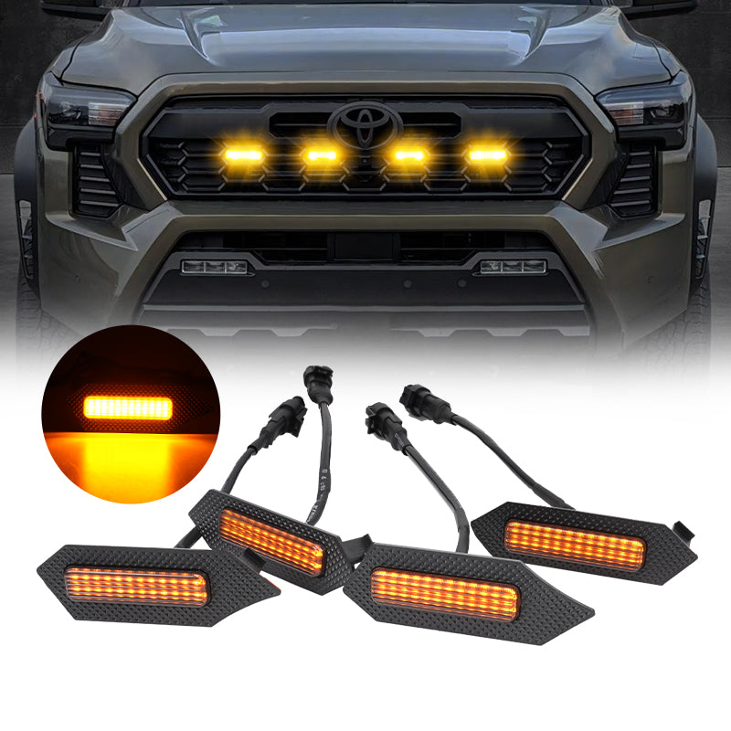 4pcs Front Grille Lights for 2024 Toyota Tacoma