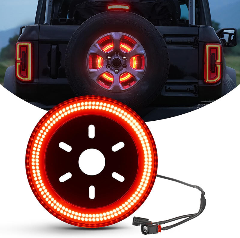 Dual Row Third Spare Tire Brake Light for 2021-Later Ford Bronco