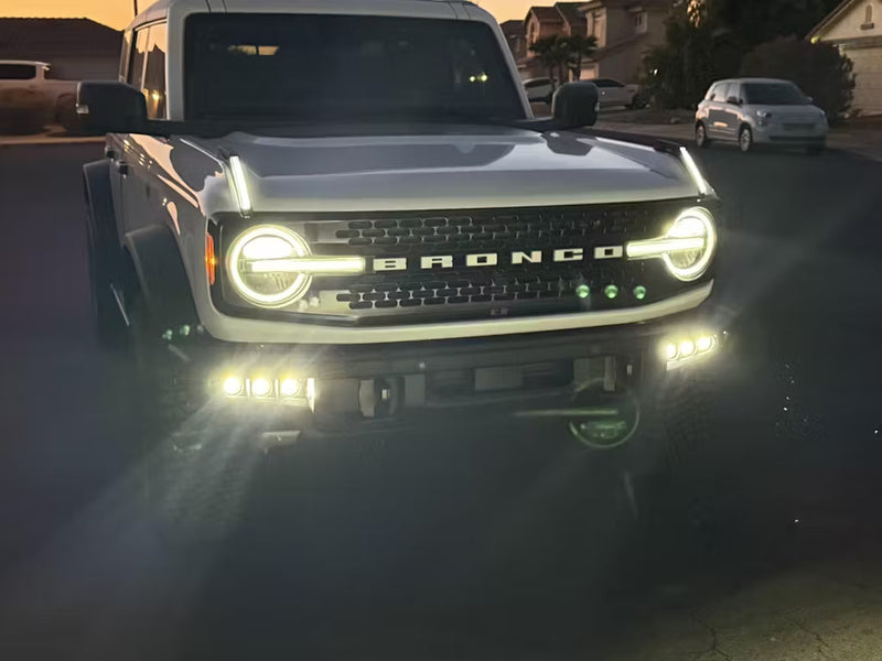 Aluminum Housing Triple LED Fog Lights Kit for 2021-Later Ford Bronco