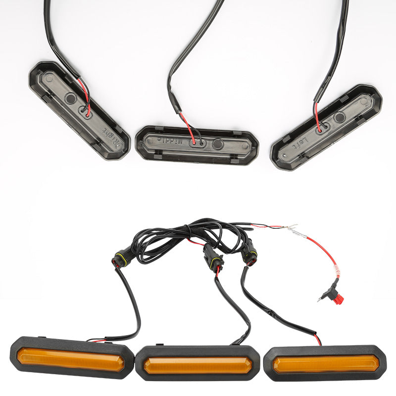 Amber LED Grille Lights Kit for 2021-2025 Ford Bronco Base & Black Diamond