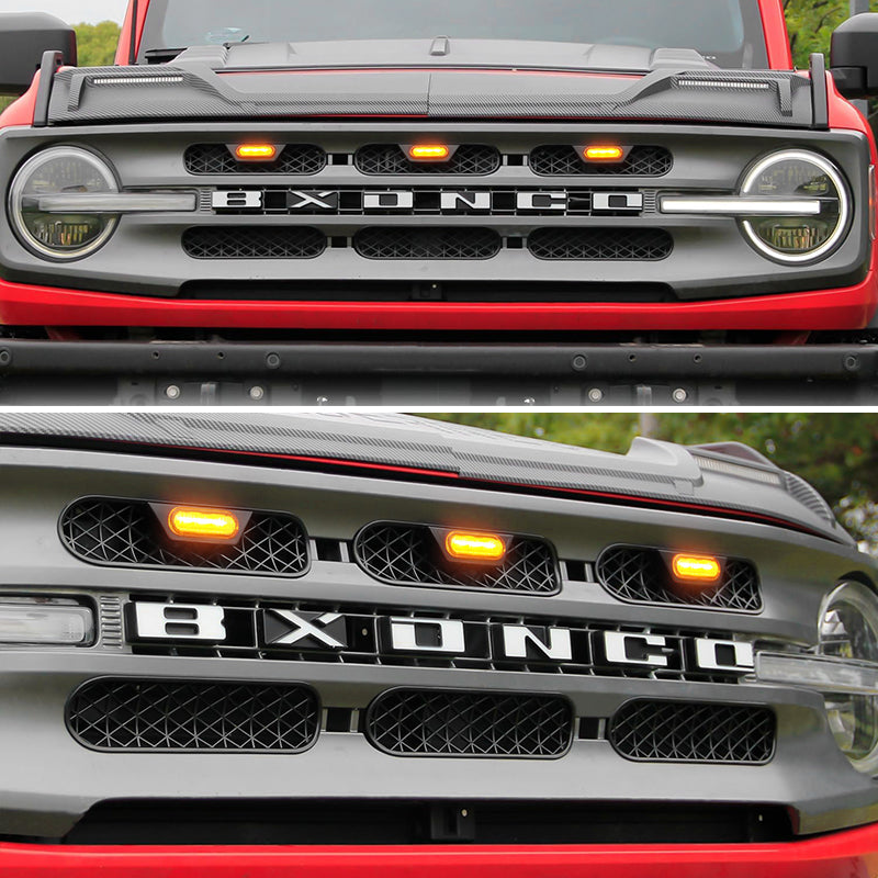 Ford Bronco insert grill with lights