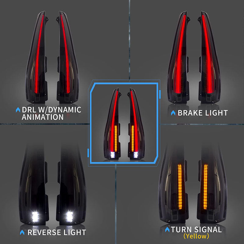 Full LED Tail Lights with Start Up Animation for Chevrolet Tahoe Suburban 2007-2014