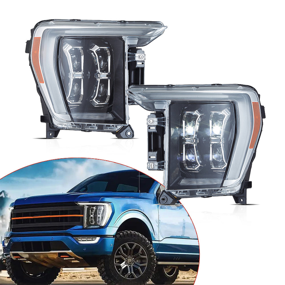 LED Projector Headlights Fit For Ford F150 2021-2023