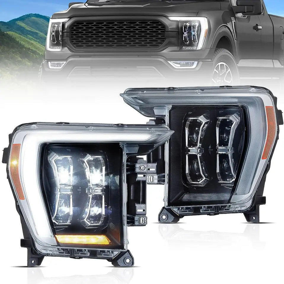 LED Projector Headlights Fit For Ford F150 2021-2023