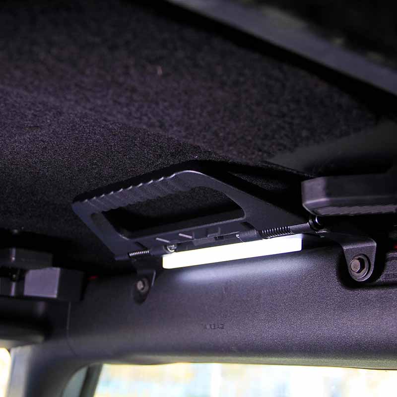 Aluminum Alloy Grab Handles with Lights for 2021-2025 Ford Bronco Front Seat