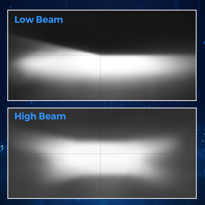 H4 LED headlight bulbs light pattern