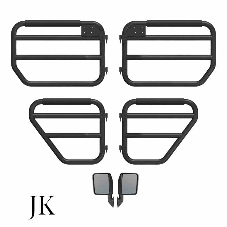 Exceedfab | Puerta tubular todoterreno con espejo retrovisor para Jeep Wrangler JL y Gladiator JT