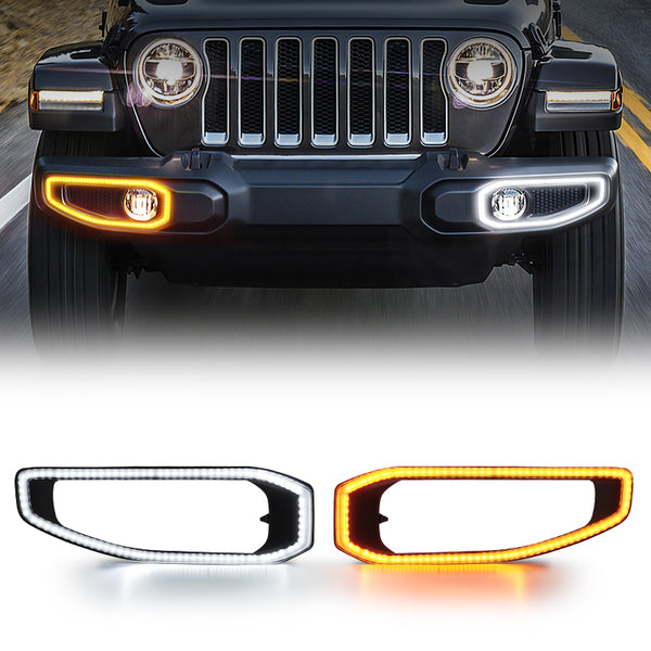 1 Pair Bumper Tow Hook Covers For Jeep Wrangler JK JL Gladiator JT