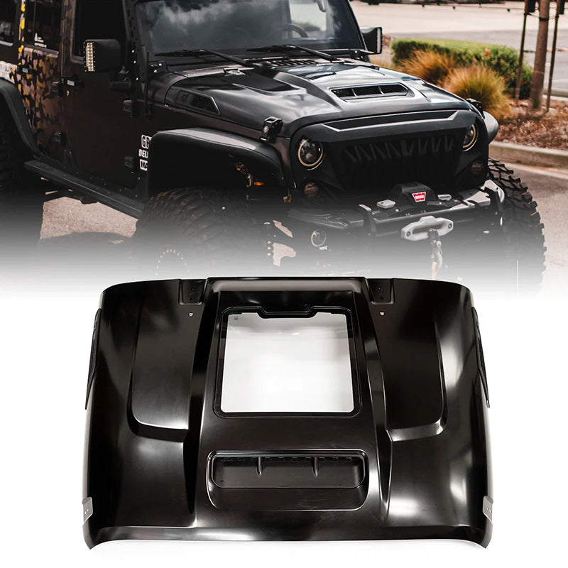 Jeep JK JKU Hood with Heat Extractor