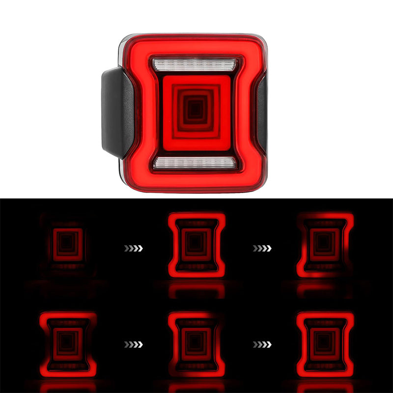 Luces traseras LED brillantes con lente roja para Jeep Wrangler JL JLU 2018 y posteriores