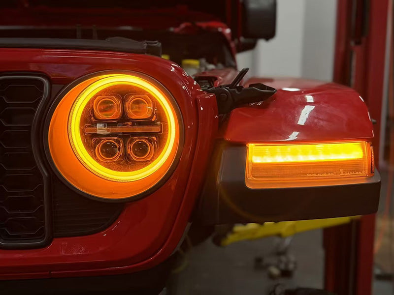 Full LED Projector Headlights for Jeep Wrangler JL and Jeep Gladiator