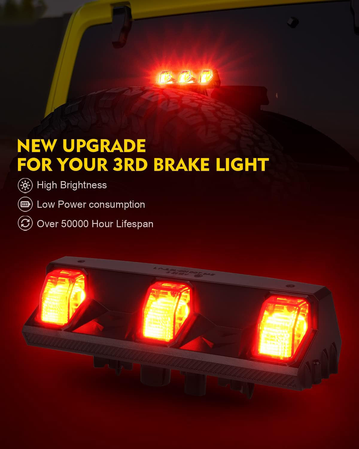 Jeep Wrangler JL LED third brake light