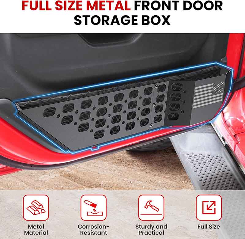 Front Door Storage Box for Jeep Wrangler JL & Gladiator JT