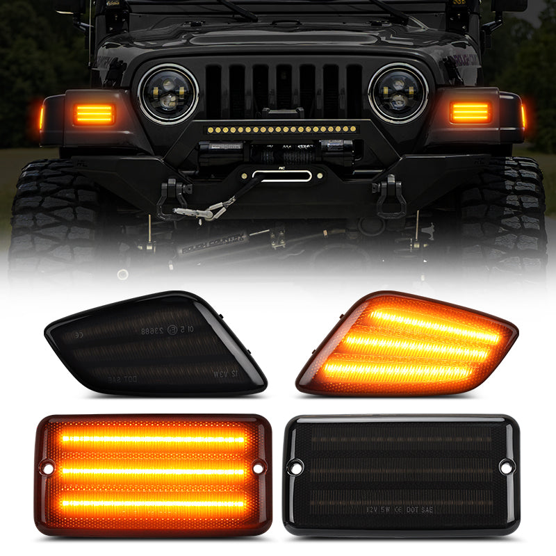 Jeep Wrangler TJ LED Front Fender Side Marker Lights