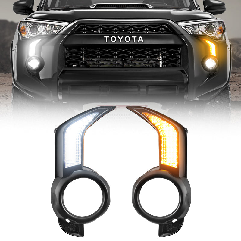 20142024 Toyota 4Runner LED Sequential Fog Light Bezel Kit Fang lights