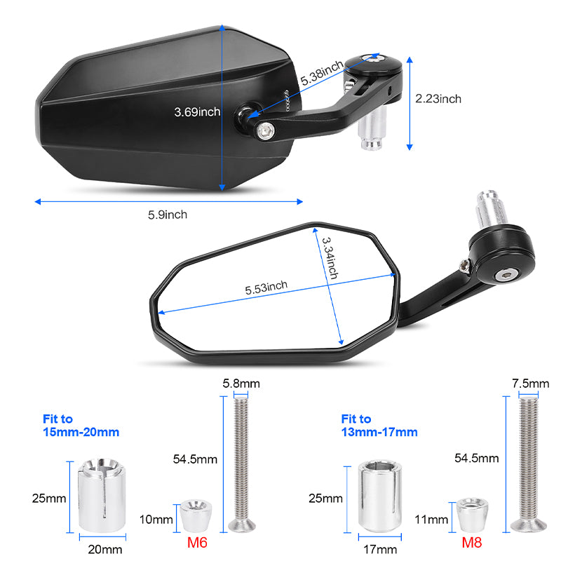 Motorcycle rear view mirrors