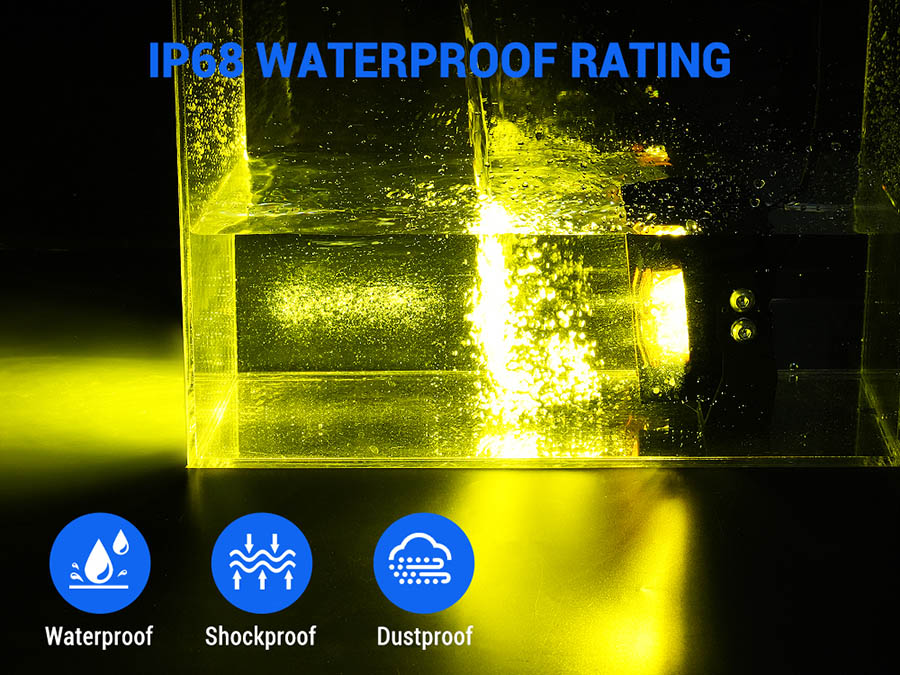 Yellow pod lights waterproof rate