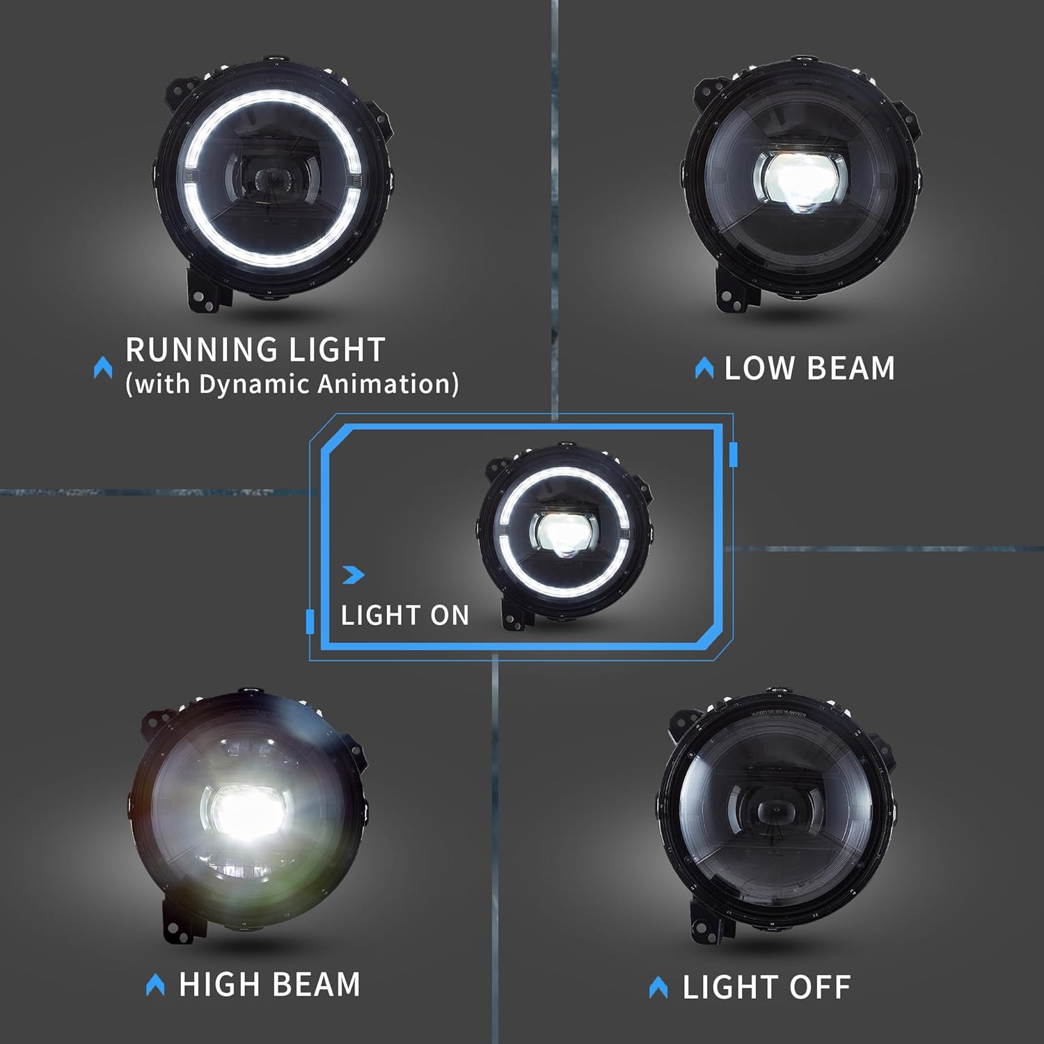 LED headlight modes