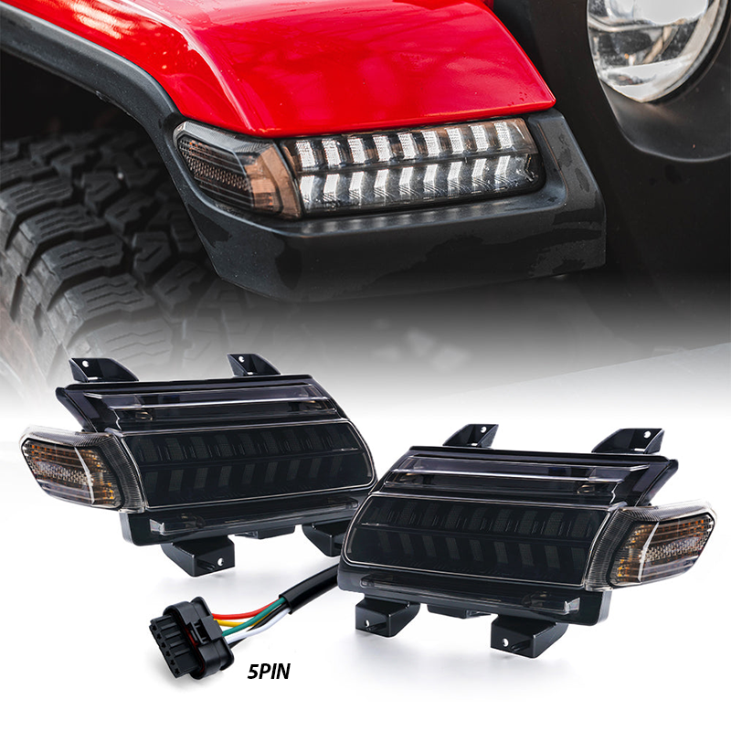 Luces intermitentes y DRL para Jeep Wrangler JL/JLU Gladiator JT 2018 y posteriores