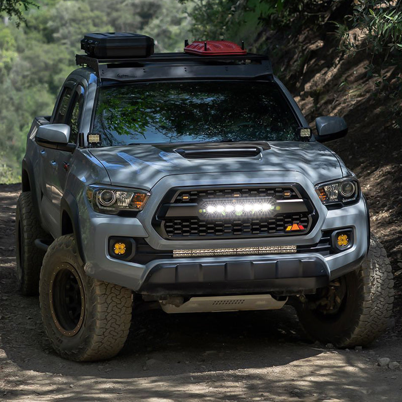 TRD Pro Style Front Grill Replacement with LED Off-Road Lights for 2016-2023 Toyota Tacoma