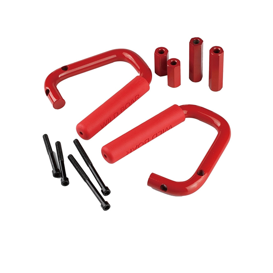 Asas de agarre delanteras rojas solo para Jeep Wrangler JK 2007-2018