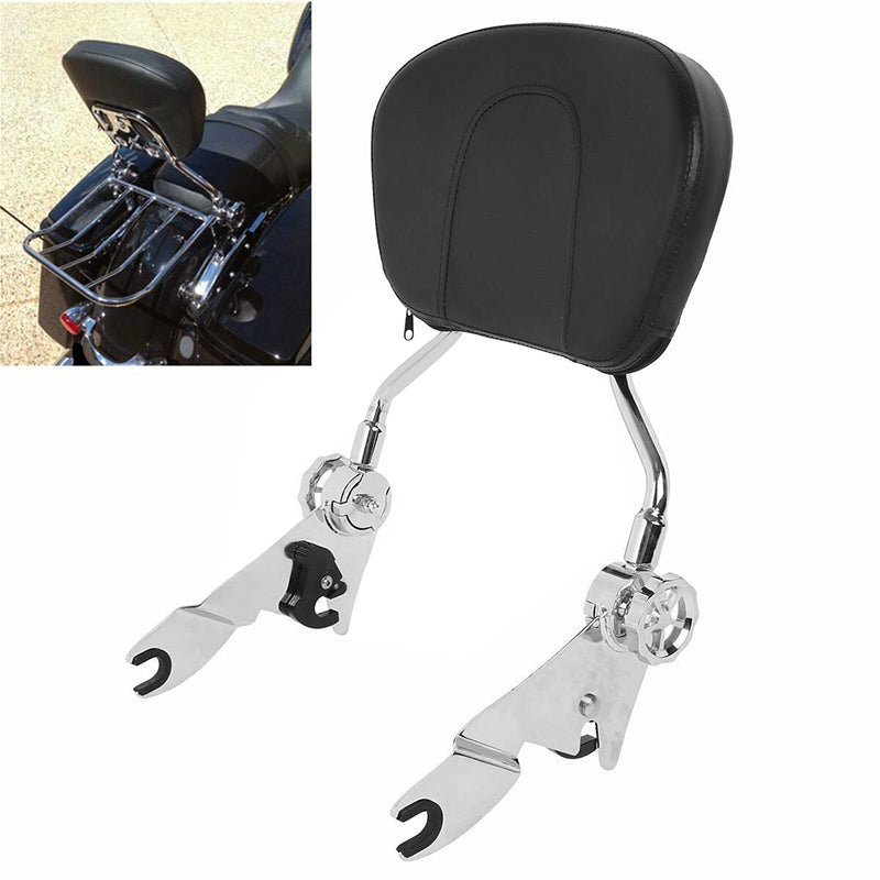 USA ONLY Adjustable Detachable Motorcycle Backrest Sissy Bar Pad For F