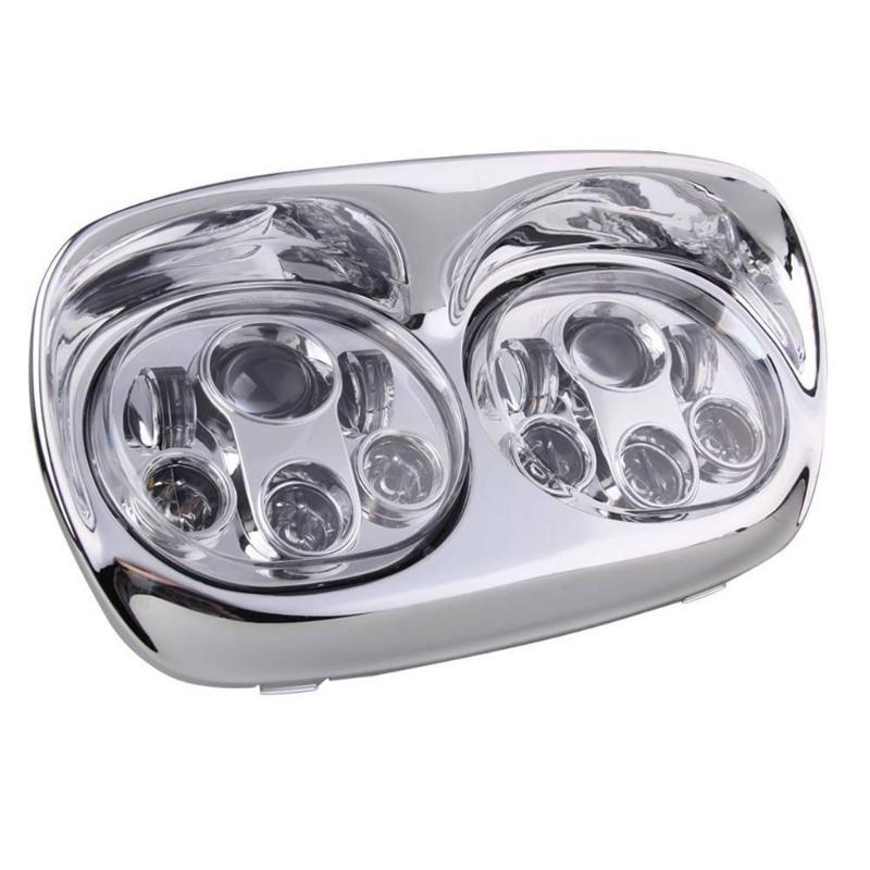 90W Dual LED Headlights For Road Glide 2004-2013